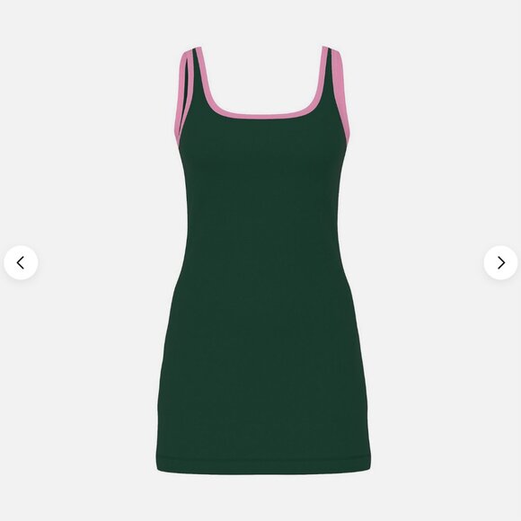 Victoria's Secret Pink Mini Skirt Dress y2k Green S Relay New Padded Sports Bra - Picture 1 of 4